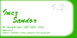 inez sandor business card